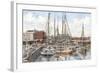 Crowded Dock-Stanton Manolakas-Framed Giclee Print