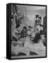 Crowded Living Quarters of Japanese American Family Interned in a Relocation Camp-Hansel Mieth-Framed Stretched Canvas