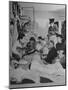 Crowded Living Quarters of Japanese American Family Interned in a Relocation Camp-Hansel Mieth-Mounted Photographic Print