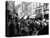 Crowded Parisan Street, Prob. Rue Mouffetard, Filled with Small Shops and Many Shoppers-Alfred Eisenstaedt-Stretched Canvas