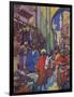 Crowded Shopping Street Bazaar in Cairo, Egypt-null-Framed Art Print