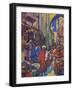 Crowded Shopping Street Bazaar in Cairo, Egypt-null-Framed Art Print