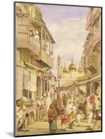 Crowded Street Scene in Lahore, India-William Carpenter-Mounted Giclee Print