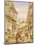 Crowded Street Scene in Lahore, India-William Carpenter-Mounted Giclee Print