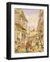 Crowded Street Scene in Lahore, India-William Carpenter-Framed Giclee Print