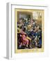 Crowding to the Pit, Plate 1 from Theatrical Pleasures, Pub. Thos. Mclean, London, 1821-Theodore Lane-Framed Giclee Print