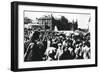 Crowds around a Downed German Bomber on Display in Sverdlov Square, Moscow, 1941-null-Framed Giclee Print