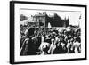 Crowds around a Downed German Bomber on Display in Sverdlov Square, Moscow, 1941-null-Framed Giclee Print