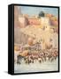 Crowds at Benares, India-null-Framed Stretched Canvas