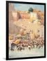 Crowds at Benares, India-null-Framed Art Print