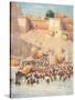 Crowds at Benares, India-null-Stretched Canvas