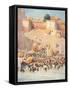 Crowds at Benares, India-null-Framed Stretched Canvas