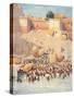 Crowds at Benares, India-null-Stretched Canvas