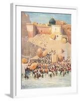 Crowds at Benares, India-null-Framed Art Print