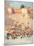 Crowds at Benares, India-null-Mounted Art Print