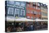 Crowds at Cafes and Restaurants, Nyhavn, Copenhagen, Denmark-Inger Hogstrom-Stretched Canvas