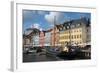 Crowds at Cafes and Restaurants, Nyhavn, Copenhagen, Denmark-Inger Hogstrom-Framed Photographic Print