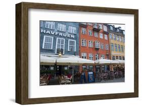 Crowds at Cafes and Restaurants, Nyhavn, Copenhagen, Denmark-Inger Hogstrom-Framed Photographic Print