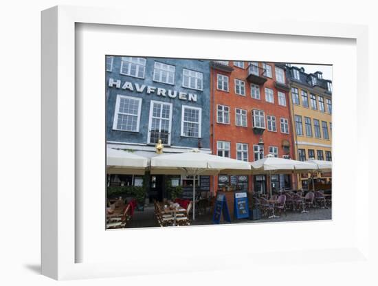 Crowds at Cafes and Restaurants, Nyhavn, Copenhagen, Denmark-Inger Hogstrom-Framed Photographic Print