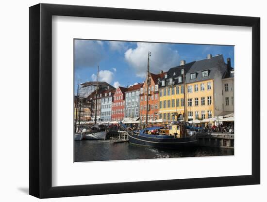 Crowds at Cafes and Restaurants, Nyhavn, Copenhagen, Denmark-Inger Hogstrom-Framed Photographic Print