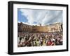 Crowds at El Palio Horse Race Festival, Piazza Del Campo, Siena, Tuscany, Italy, Europe-Christian Kober-Framed Photographic Print