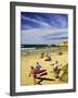 Crowds at the Beach, Torquay, Great Ocean Road, Victoria, Australia-David Wall-Framed Photographic Print