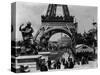 Crowds at The Eiffel Tower-null-Stretched Canvas