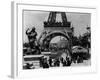 Crowds at The Eiffel Tower-null-Framed Photographic Print