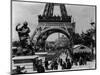 Crowds at The Eiffel Tower-null-Mounted Photographic Print