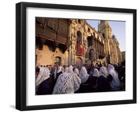 Crowds Celebrating Christian Festival of Easter Sunday, Lima, Peru, South America-Oliviero Olivieri-Framed Photographic Print