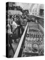 Crowds Checking Out Frozen Foods at the Us Exhibit, During the Poznan Fair-Lisa Larsen-Stretched Canvas
