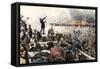 Crowds Cheer Speaker at Republican Convention Which nominated Theodore Roosevelt, Chicago, 1900-null-Framed Stretched Canvas