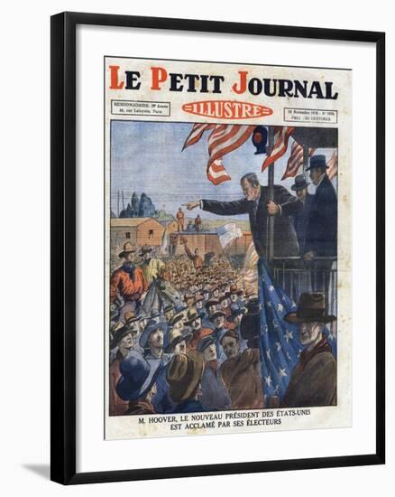 Crowds Cheering New President of the United States Herbert Clark Hoover-Stefano Bianchetti-Framed Giclee Print