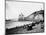 Crowds Enjoy the Beach Below the Cliff House-null-Mounted Photographic Print