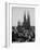 Crowds Gathering Outside the Sagrada Familia Church-Dmitri Kessel-Framed Photographic Print