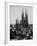 Crowds Gathering Outside the Sagrada Familia Church-Dmitri Kessel-Framed Photographic Print