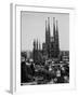 Crowds Gathering Outside the Sagrada Familia Church-Dmitri Kessel-Framed Photographic Print