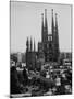 Crowds Gathering Outside the Sagrada Familia Church-Dmitri Kessel-Mounted Photographic Print