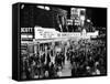 Crowds Gathering Outside the Steel Pier in Resort and Convention City-Alfred Eisenstaedt-Framed Stretched Canvas