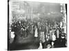 Crowds in Deptford High Street Shopping after Dark, London, 1913-null-Stretched Canvas