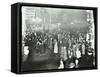 Crowds in Deptford High Street Shopping after Dark, London, 1913-null-Framed Stretched Canvas