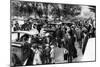 Crowds in Front of the Station, Orsay, Paris, 1931-Ernest Flammarion-Mounted Giclee Print