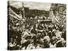Crowds in Mexico City Celebrate the Nationalization of the Oil Reserves, March 1938-null-Stretched Canvas
