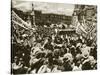 Crowds in Mexico City Celebrate the Nationalization of the Oil Reserves, March 1938-null-Stretched Canvas