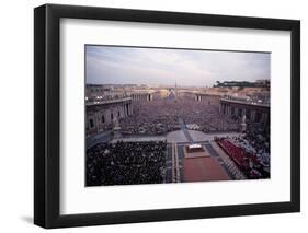 Crowds in Saint Peter's Square-Vittoriano Rastelli-Framed Photographic Print