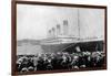 Crowds Looking at the Olympic Ocean Liner-null-Framed Photographic Print