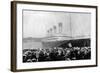 Crowds Looking at the Olympic Ocean Liner-null-Framed Photographic Print