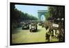 Crowds of French Patriots Line the Champ Elysess-Jack Downey-Framed Art Print