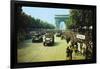 Crowds of French Patriots Line the Champ Elysess-Jack Downey-Framed Art Print