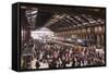 Crowds of People in the Gare De Lyon, Paris, France, Europe-Julian Elliott-Framed Stretched Canvas